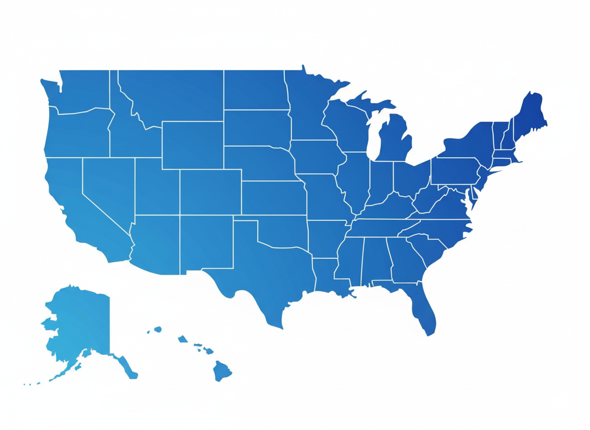 Nationwide delivery map